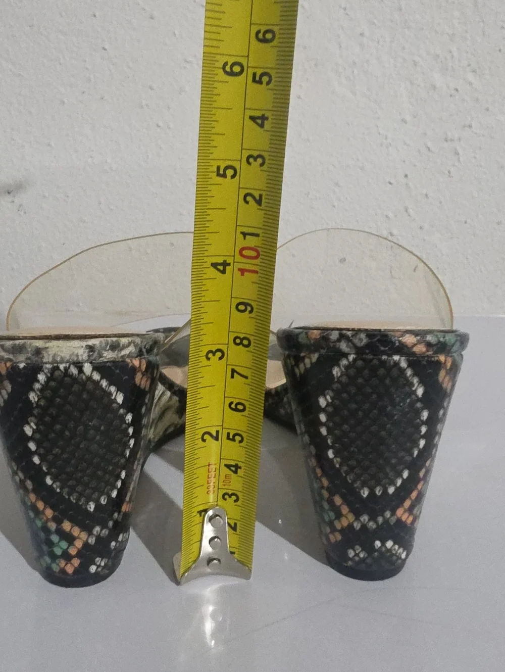 Jessica Simpson Clear Strap Snake-Print Wedge Sandals - Black/Beige